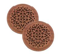 TOYANDONA 2pcs 41-inch Wood Guitar Soundhole Cover with Decorative Pattern Acoustic Electric Guitar Noise Reducer and Feedback Buster Sound Hole Muffler for Folk Accessories