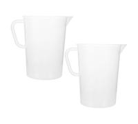 TOYANDONA 2pcs 5000ml Heatproof Plastic Measuring Jugs with Dual-Sided Scale, Thickened Liquid Measuring Cups with Handle for Camping, Kitchen, Baking, and Lab Use