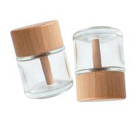 TOYANDONA 2pcs 50ml Glass Reed Diffuser Bottles round Diffuser Vases for Aromatherapy and Home Fragrance DIY Essential Oil Use