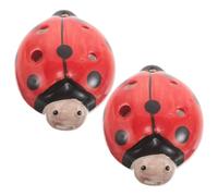 TOYANDONA 2pcs 6-hole Ladybug Ocarina in C Key Lightweight Ceramic Alto Flute with Stable Tuning, Cute Cartoon Design for Beginners and Group Performances