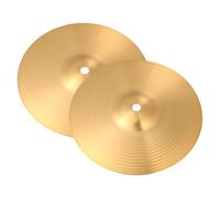 TOYANDONA 2pcs 6-inch Brass Jazz Drum Cymbals Set Professional Drum Kit Replacement Parts Sturdy Alloy Crash Cymbals for Percussion and Electronic Accessories