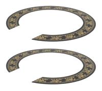TOYANDONA 2pcs Acoustic Guitar Rosette Decal with Gold Metal Texture and 3d Brilliance, Easy Installation Plastic and Paper Soundhole Sticker for Folk Guitar Studio and Practice Sessions