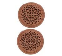 TOYANDONA 2pcs Acoustic Guitar Soundhole Cover Blocker Solid Wood Feedback Noise Reducer Precision Tuning Accessory for Folk and Electric Guitars Portable Performance Protector