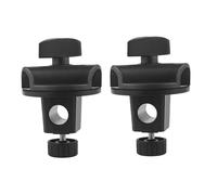 TOYANDONA 2pcs Adjustable Live Broadcast Crossbar Clamp Microphone Boom Arm Bracket with Direction Lock Compatible 15mm to 19mm Desktop Mic Stand Accessories for Streaming and Recording