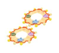TOYANDONA 2PCS Adjustable Soft Knitted Cat Collar for Small Dogs Puppies and Kittens Fashionable Crochet Neck Decoration with Wear Resistant Material Pet Costume Accessory