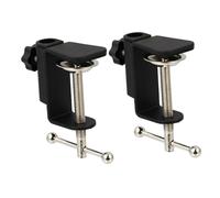 TOYANDONA 2pcs Adjustable Table Microphone Mount Clamp C-shape Mic Suspension Holder for Home and Studio Use