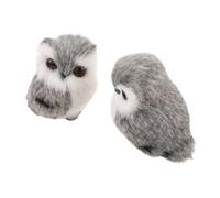 TOYANDONA 2pcs Adventure Owl Plush Soft Stuffed Animals for Boys Decor Gray Realistic Design Craftsmanship Comfortable Plush for Women Gift