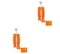 TOYANDONA 2pcs Aluminum Alloy Guitar String Winder Tool Peg Winder and Bridge Pin Puller for Easy String Changes Portable Accessory for Guitar Bass Mandolin Ukulele Orange