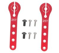 TOYANDONA 2pcs Aluminum Alloy Rc Steering Arm for Car Boat Airplane Extended Horn for Enhanced Torque and Maneuverability Metal Replacement Part for Rc Vehicle DIY Repair