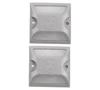 TOYANDONA 2pcs Aluminum Reflective Road Markers with High Visibility for Outdoor Sports Fields Roads Pathways Cast Aluminum Driveway Reflectors for Safety Optimization