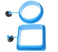 TOYANDONA 2pcs Aquarium Fish Feeding Rings Blue Thickened Square round Fish Tank Accessories Reusable Feeding Circle Suitable for Tropical and Aquarium Use