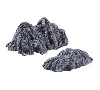 TOYANDONA 2pcs Artificial Resin Rockery Mountain Miniature Landscape Ornament for Desktop Garden Bonsai Realistic Small Sculpture Decoration Compact and Low Maintenance