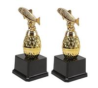 TOYANDONA 2pcs Award Trophy Fish Model Plastic Prize Cup for Party Competitions Classroom Encouragement