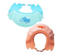 TOYANDONA 2pcs Baby Shower Bonnet Lightweight Waterproof Hair Cap with Ear Shield, Adjustable Pp Material Bath Hat for Kids and Toddlers Hair Washing Protection