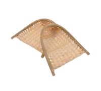 TOYANDONA 2pcs Bamboo Winnowing Basket for Kitchen Handmade Drying Dustpan for Fruits Storage and Garden Cleaning