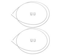 TOYANDONA 2pcs Basketball Net Rope Replacement, 3mm Sturdy Plastic-coated Steel Threading Cord for Basketball Hoop, Indoor and Outdoor Sports Accessories