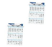 TOYANDONA 2pcs Bass Recorder Chords Finger Chart for Flute Practice Includes Flute Chord Chart for Music Recorder Learning and Practice Fingers for Students