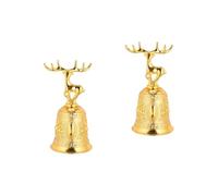 TOYANDONA 2pcs Bell Sleek Metal Decorative Bell for Christmas Parties Service for Events Loud Sound for Bars Restaurants and Home Use