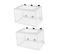 TOYANDONA 2pcs Big Fish Breeder Net Incubator for Aquarium Durable Isolation Box with Suction Cups for Fry Hatchery and Efficient Breeding Fish Tanks