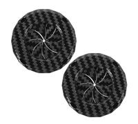TOYANDONA 2pcs Black Abs Car Engine Start Button Cover with Wear-resistant Surface and Seamless Integration, Push to Start Ignition Switch Guard for Vehicle Interior Decoration