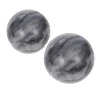 TOYANDONA 2pcs Black Jade Hand Exercise Balls for Deep Tissue Massage and Hand Therapy, Ergonomic Handball Shape, 5cm Fitness and Massage Tool, Comes with Box for Relaxation and Stress