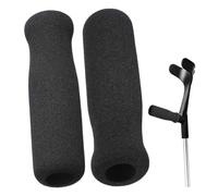 TOYANDONA 2Pcs Black Nbr Handle Grip Covers for Wheelchair and Walkers, Non-Slip and Padded Cane Handle Covers, Reducing Hand Fatigue for Applications