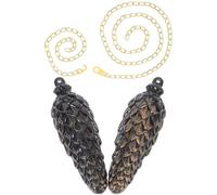 TOYANDONA 2pcs Black Plastic Decorative Cuckoo Wall Clock Accessories for Mechanical Clocks with Antique Vintage Style Easy to Clean Pendulum Decorations for Home and Office