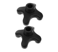 TOYANDONA 2pcs Black Rubber Quad Base Replacement Cane Tips Non-Slip Self Standing 4 Prong Walking Stick Feet Pads for Elderly Adjustable Canes