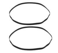 TOYANDONA 2pcs Black Rubber Replacement Drive Belts for Turntable and Tape Deck Cassette Player Accessories, Flat Belt with Resistant Transmission for Record Player