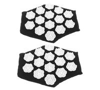 TOYANDONA 2pcs Black Spiked Massage Gloves for Hands - Acupressure Back Massager Mitts for Deep Tissue Muscle Relief and Arthritis - Household Self Massage Gloves