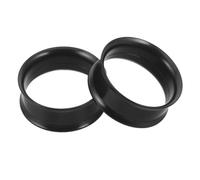TOYANDONA 2pcs Black Stainless Steel Ear Expanders 25mm Lightweight Secure Fit Ear Gauges for Men and Women Unique Punk Style Stretcher Jewelry for Daily