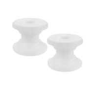 TOYANDONA 2pcs Boat Anchor Roller Guide Anchor Roller Wheel White Nylon 6.50x6.00x5.50cm Reducing Rolling Resistance Quick Installation for Kayaks Yachts Marine Adventures