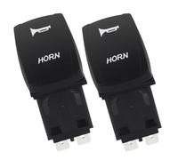 TOYANDONA 2pcs Boat Horn Push Button Momentary Switches with Enhanced Durability and Universal Compatibility, Black Plastic Rocker Switches for Emergencies and Marine Environment