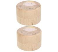 TOYANDONA 2pcs Box Haircut Box Wood Container Keepsake Case for Childhood Memory