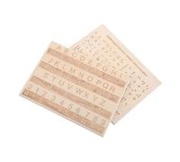 TOYANDONA 2pcs Braille Alphabet Board Wooden Tactile Learning Tool for Education Raised Dot Tracing Board for Blind and Inclusive Braille Teaching Aid