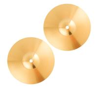 TOYANDONA 2pcs Brass Drum Cymbals for Drum Kit Professional Cymbals with Easy Installation Sturdy Golden Material for Musicians