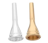TOYANDONA 2pcs Brass French Horn Mouthpiece Ergonomic Design with Gold and Silver Plating Precision Fit Horn Accessory for Professional Student Stage Use Enhances Sound Purity and Comfort