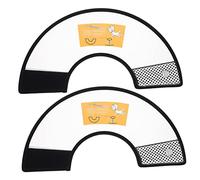 TOYANDONA 2pcs Breathable Pet Collars for Cats and Dogs Scratch Elizabethan Neck Circles Comfortable Soft Protective Cones for Post Surgery Wound Care Neck