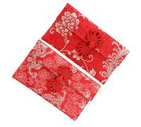 TOYANDONA 2pcs Brocade Red Envelopes Wedding Bag Chinese Style Elegant Red Packet for Holding Money and Greeting Cards Suitable for Family Visits and Important Occasions