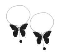 TOYANDONA 2pcs Butterfly Car Hanging Ornament with Crystal Rhinestones Sun Catcher Rearview Mirror Pendant for Cars and Trucks Stylish Charm for Auto Interior Decoration