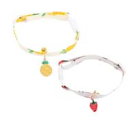 TOYANDONA 2pcs Cat Collar Accessories Fruit Patterns Quick Release Cat Collars Bell for Calming for Dogs