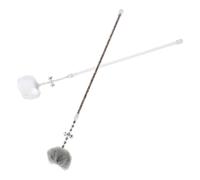TOYANDONA 2Pcs Cat Teaser Stick Plush Ball Interactive Wand for Cats Engaging Flirting Sticks for Aerobic Exercise and Behavior Training Random Style for and Stronger Random Color