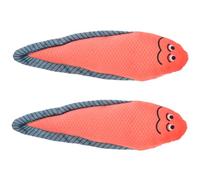 TOYANDONA 2pcs Catnip Fish for Cats Cartoon Simulation Fish Shape with Chew Resistant Material Interactive Self Amusing Kitten to Reduce Loneliness and Strengthen Pet Bonding