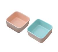 TOYANDONA 2Pcs Ceramic Chinchilla Bowls Multi Function Hamster Feeders Easy to Clean Durable Pet Food Bowls for Small Animals Compact Design for Hamsters and Chinchillas Orange Blue