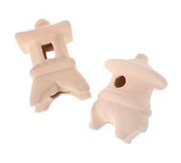 TOYANDONA 2pcs Ceramic Fish Tank Decorations Miniature Japanese Lantern Hideout for Betta Fish Unique Aquarium Ornament Space Efficient Durable Shrimp Shelter for Breeding and Decor