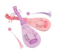TOYANDONA 2pcs Childrens Early Education Pipa with Sound and Light Realistic Chinese String Instruments for Music Learning Easy to Play Sensory Musical in Purple and Pink