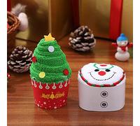 TOYANDONA 2pcs Christmas Bath Towels, Soft and Absorbent, Xmas Tree Snowman Hand Towel Set