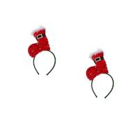 TOYANDONA 2pcs Christmas Decoration Headpiece Santa Shoe Headband
