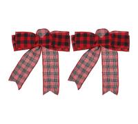 TOYANDONA 2pcs Christmas Decorative Bow for Wreaths, Linen, Lightweight