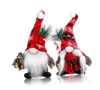 TOYANDONA 2pcs Christmas Gnome Plush Figurine for Tabletop Home Decor